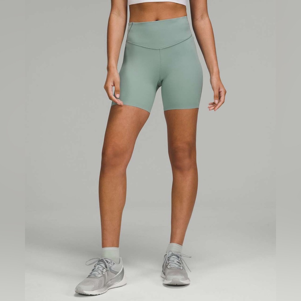 Lululemon Base Pase High-Rise Short 6” Misty Glade Size 14